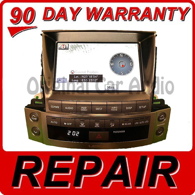 REPAIR 2008-2015 LEXUS LX570 OEM Navigation Climate Control Media Display Screen