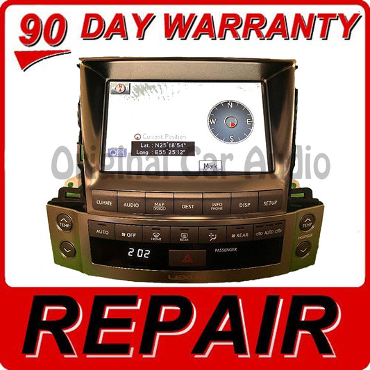 REPAIR 2008-2015 LEXUS LX570 OEM Navigation Climate Control Media Display Screen