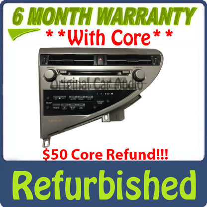 Refurbished 2010 - 2011 Lexus RX350 RX450H Navigation Radio 6 CD Player 86120-0E280