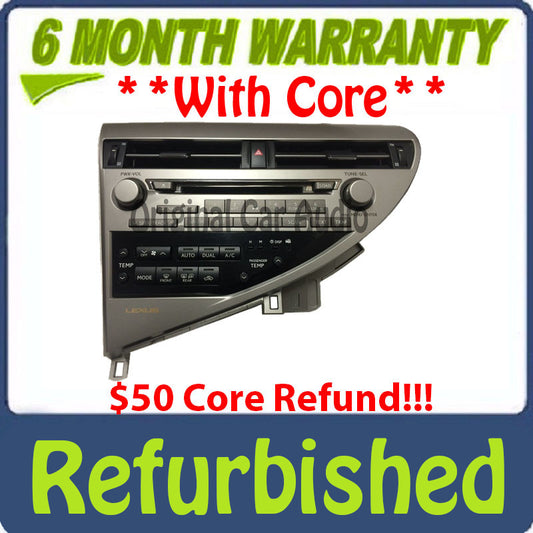 Refurbished 2010 - 2011 Lexus RX350 RX450H Navigation Radio 6 CD Player 86120-0E280