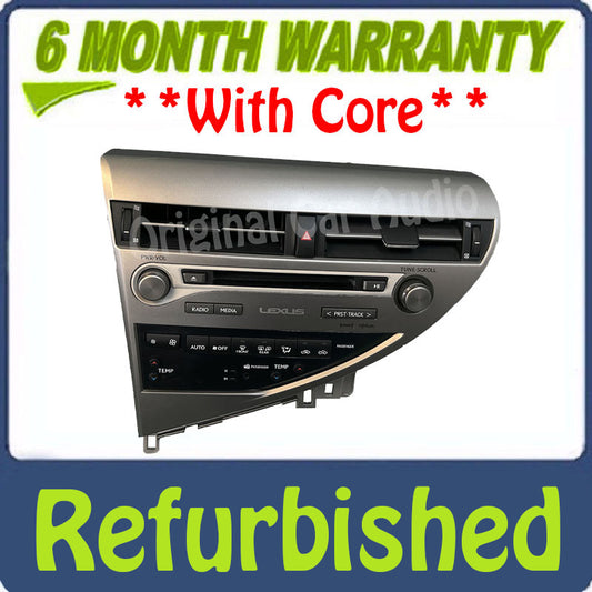 Refurbished 2012-2015 Lexus RX350 RX450H OEM Single CD HD SAT Navigation Radio Receiver P10285