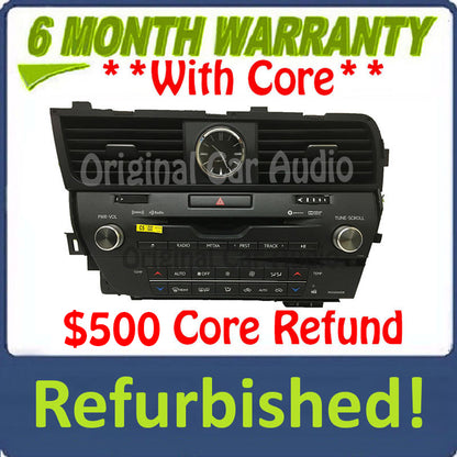 2016 - 2017 Lexus RX350 RX450 OEM Gracenote AM FM XM HD Radio Media Receiver P11069