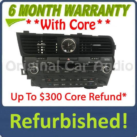 Refurbished 2016 - 2017 Lexus RX350 RX450 OEM Gracenote Navigation Multi Media Bluetooth Radio Receiver P11557