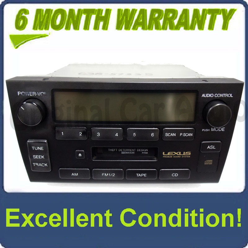 LEXUS GS300 GS400 GS430 Radio Tape Player Standard Sound System P1708 1998 1999 2000 2001 2002
