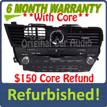 2015 - 19 Lexus RX350 RX450 OEM Gracenote AM FM XM HD Radio Media Receiver