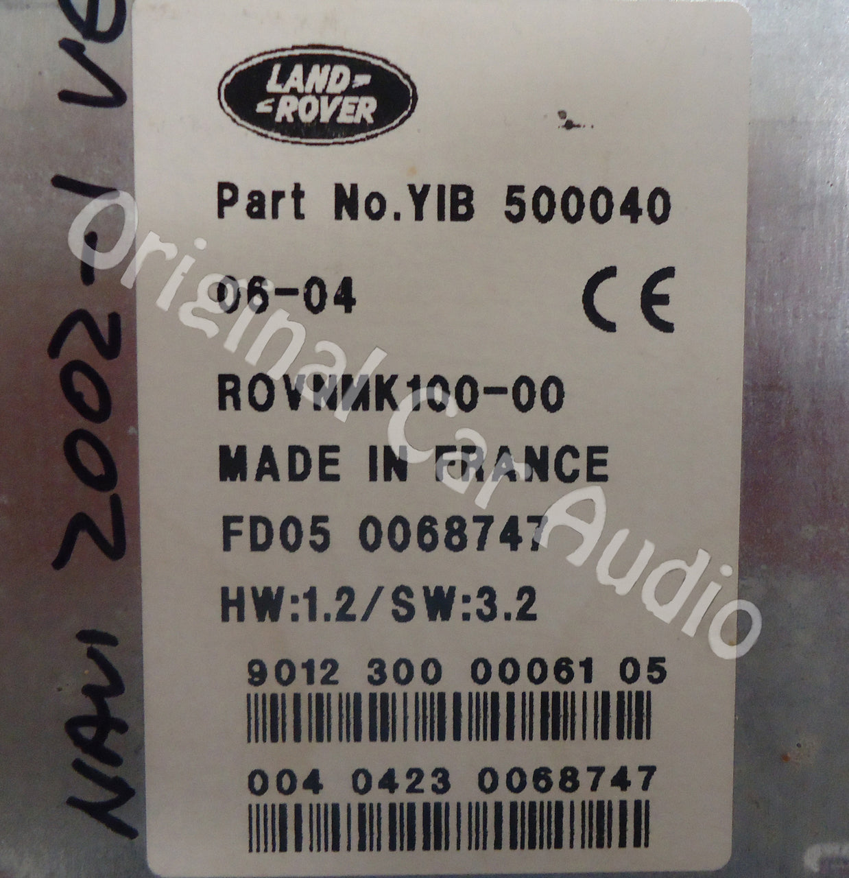 2003 - 2005 Land Range Rover OEM GPS Navigation Computer Drive YIB 500040