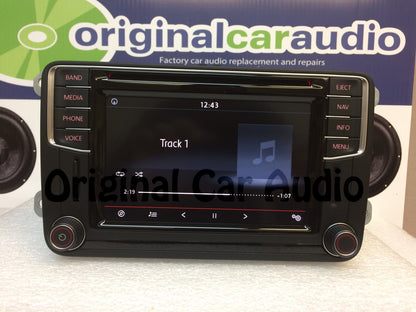 2016 - 2019 Volkswagen OEM GPS Navigation Sat Bluetooth HD Radio with Apple CarPlay and Android Auto Ready BLEMISHED