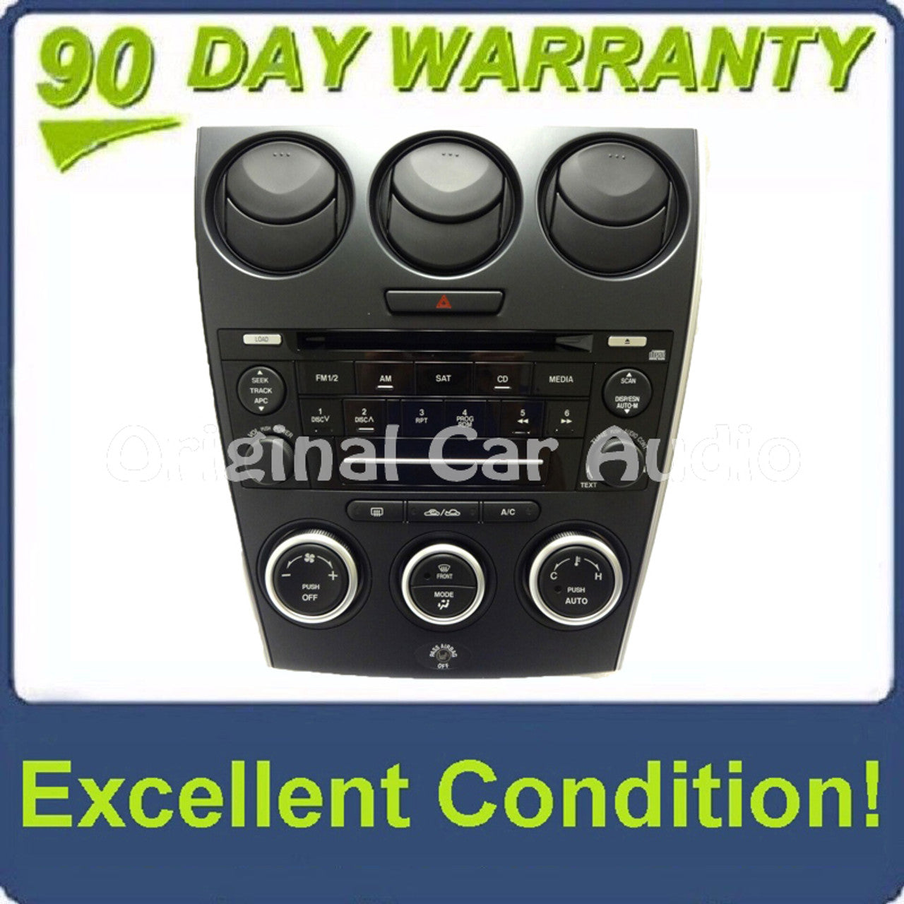 2006 2007 2008 MAZDA 6 Radio 6 Disc Changer CD Player Auto Climate Temp Control OEM GR6G66DSXA GP9A66ARXA 7M81-18C858-BA