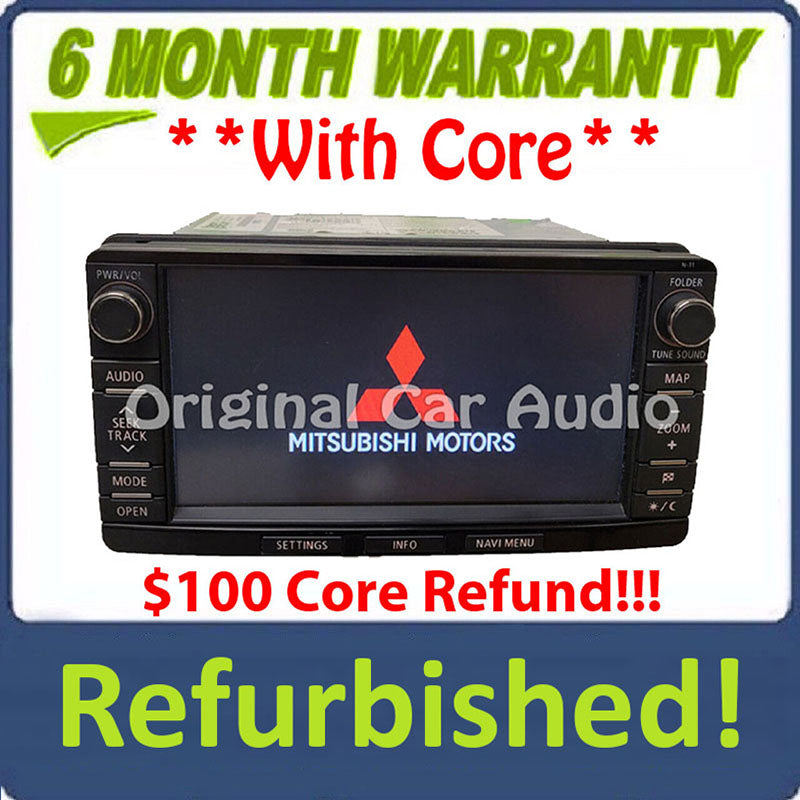 Refurbished 2014 - 2019 Mitsubishi Outlander Lancer OEM AM FM HD Navigation Touchscreen Radio