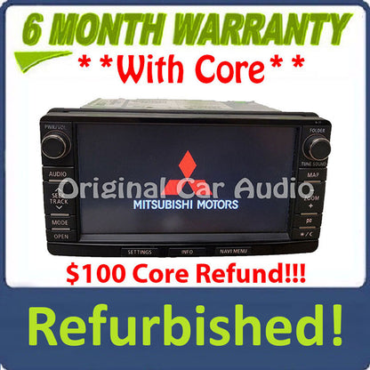 Refurbished 2014 - 2019 Mitsubishi Outlander Lancer OEM AM FM HD Navigation Touchscreen Radio