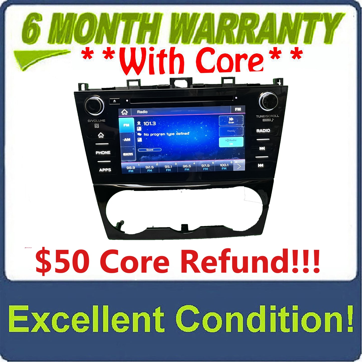 15-21 Subaru WRX OEM Apple Carplay Radio Head Unit ANALOG