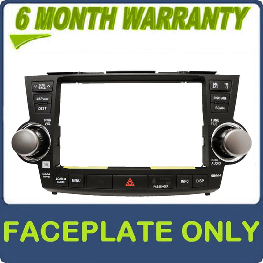 NEW 08 09 10 E7014 E7015 E7016 TOYOTA HIGHLANDER Factory JBL Navigation Radio FACEPLATE Replacement 86121-48310 2008 2009 2010