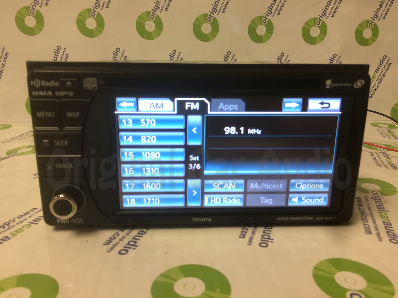 2011 - 2014 Toyota Sienna OEM Single CD Gracenote Navigation HD Radio Reciever