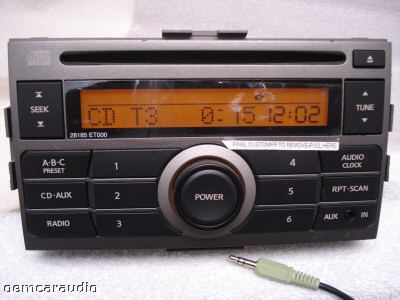 Nissan Sentra Radio CD Player Aux 28185-ET000 2007-2010