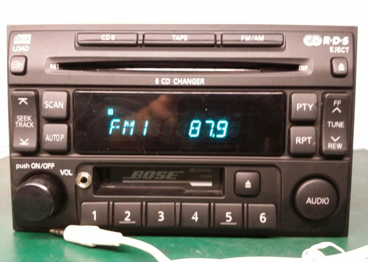 1996 1997 1998 1999 2000 2001 2002 2003 2004 NISSAN Pathfinder SE LE Maxima BOSE Radio 6 Disc Changer w/AUX Tape Cassette CD Player
