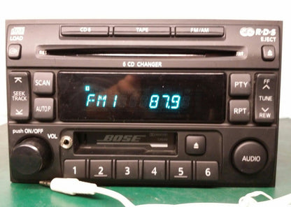 1996 1997 1998 1999 2000 2001 2002 2003 2004 NISSAN Pathfinder SE LE Maxima BOSE Radio 6 Disc Changer w/AUX Tape Cassette CD Player
