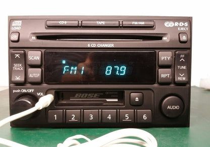 1996 1997 1998 1999 2000 2001 2002 2003 2004 NISSAN Pathfinder SE LE Maxima BOSE Radio 6 Disc Changer w/AUX Tape Cassette CD Player