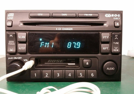 1996 1997 1998 1999 2000 2001 2002 2003 2004 NISSAN Pathfinder SE LE Maxima BOSE Radio 6 Disc Changer w/AUX Tape Cassette CD Player