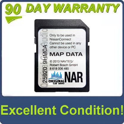 NISSAN OEM Navigation NAVTEQ MAPS SD Memory Card