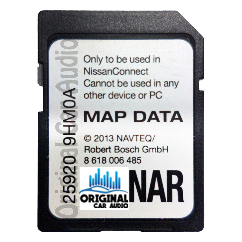 NISSAN OEM Navigation NAVTEQ MAPS SD Memory Card