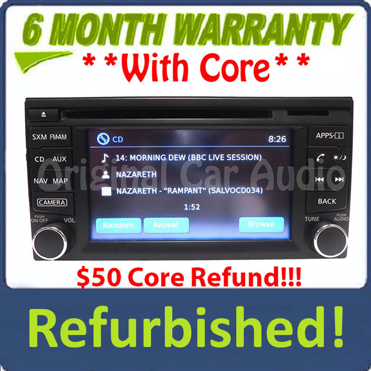 Refurbished 2014 - 2019 Nissan NV Sentra Versa OEM AM FM Radio Navigation CD Player Receiver