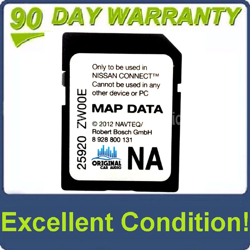 Nissan SD Map CARD OEM NAVTEQ 25920 ZW00E