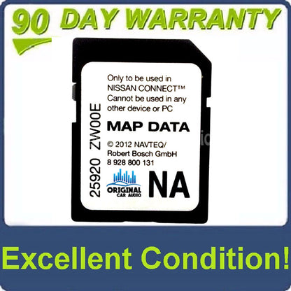 Nissan SD Map CARD OEM NAVTEQ 25920 ZW00E