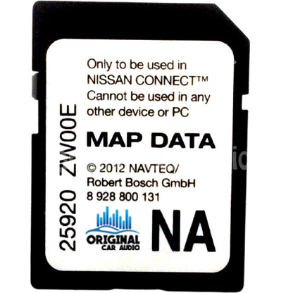 Nissan SD Map CARD OEM NAVTEQ 25920 ZW00E