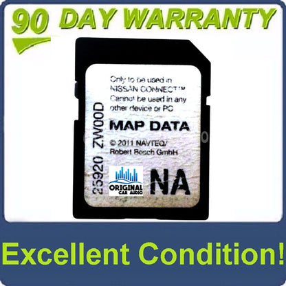 Nissan SD Map CARD OEM NAVTEQ 25920 ZW00D