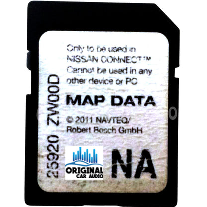 Nissan SD Map CARD OEM NAVTEQ 25920 ZW00D