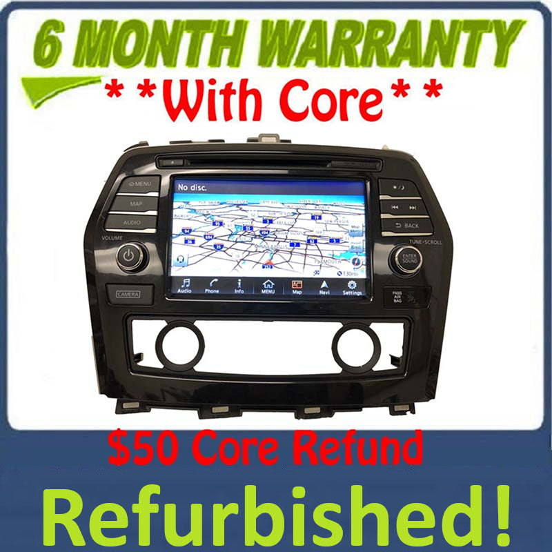 Refurbished 2016 - 2017 Nissan Maxima OEM BOSE Touch Screen Navigation AM FM XM Receiver
