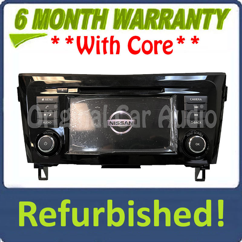 Refurbished 2017 - 2019 Nissan Rogue OEM Car Play Android Auto Single CD AM FM SAT Radio Multi Media Receiver