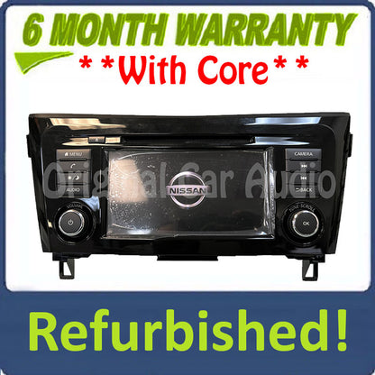 Refurbished 2017 - 2019 Nissan Rogue OEM Car Play Android Auto Single CD AM FM SAT Radio Multi Media Receiver