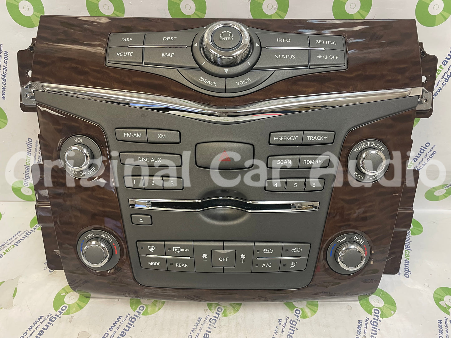 2017 - 2018 Nissan Armada OEM AM FM Dual A/C Climate Control Panel