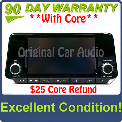 2020 - 2022 Nissan Sentra OEM Radio Receiver AM FM XM Non-Navigation Display Screen