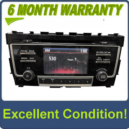 2017 - 2018 Nissan Altima OEM Single CD Multi Media Bluetooth AM FM XM Radio Receiver