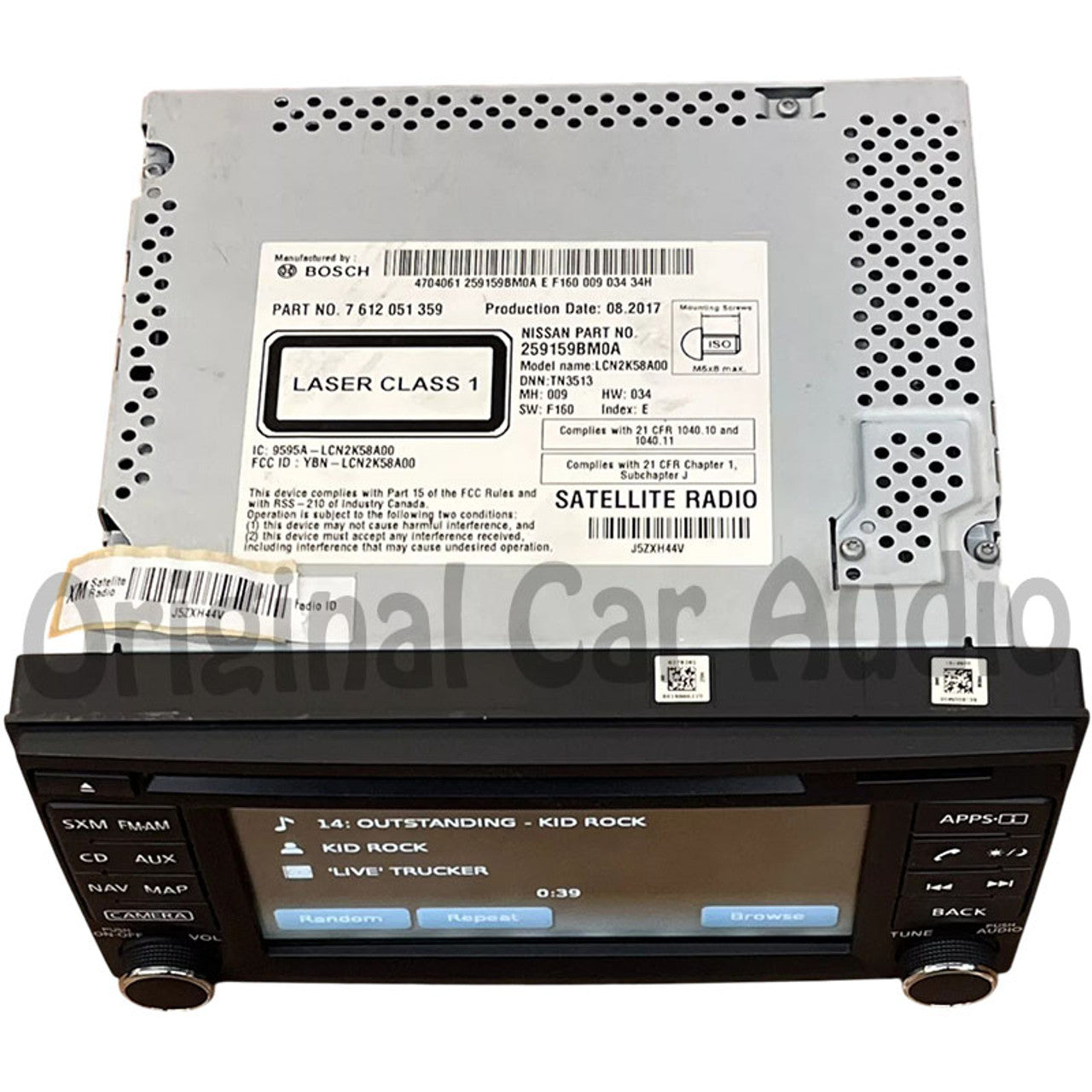 Refurbished 2019 - 2021 Nissan Frontier Radio Audio Video Equipment receiver, AM-FM-CD, w/Rockford Fosgate