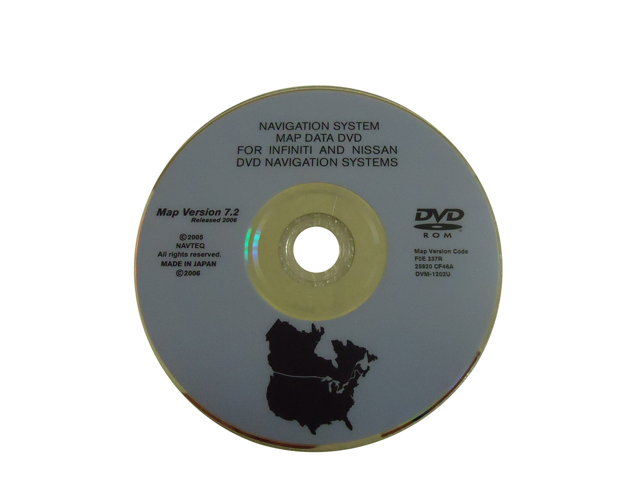 Nissan Infiniti Navigation Map Disc Update 7.2