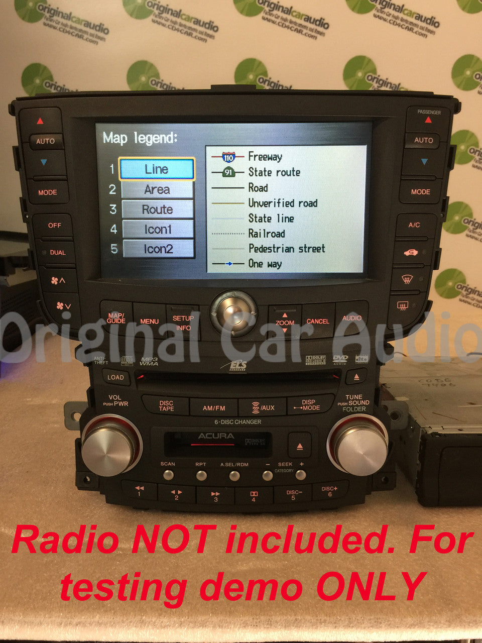 Refurbished 2007 2008 Acura TL S-TYPE GPS Navigation LCD display screen monitor