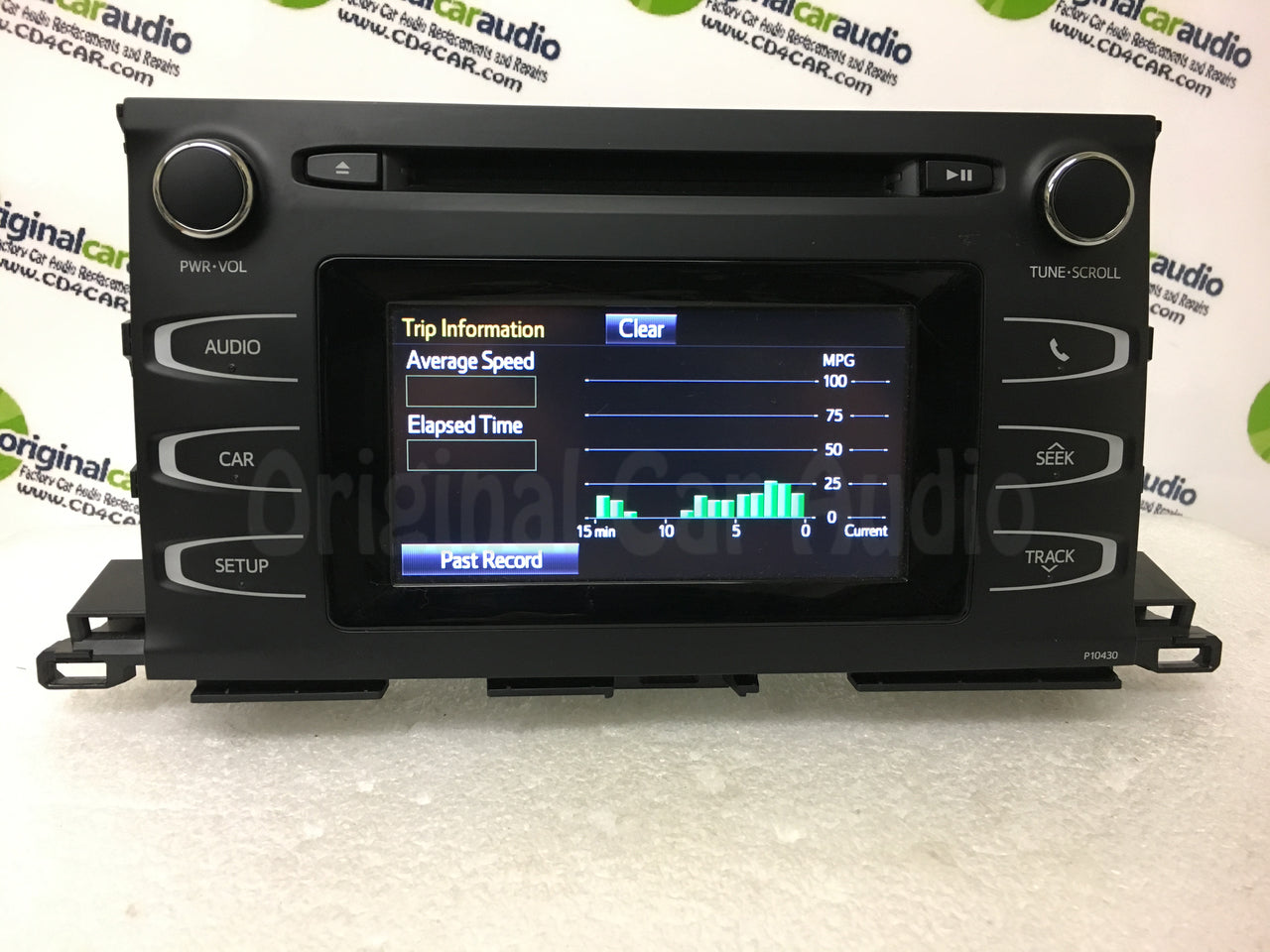 2014 - 2016 Toyota Highlander OEM AM FM Single CD Touch Screen Bluetooth Radio Receiver