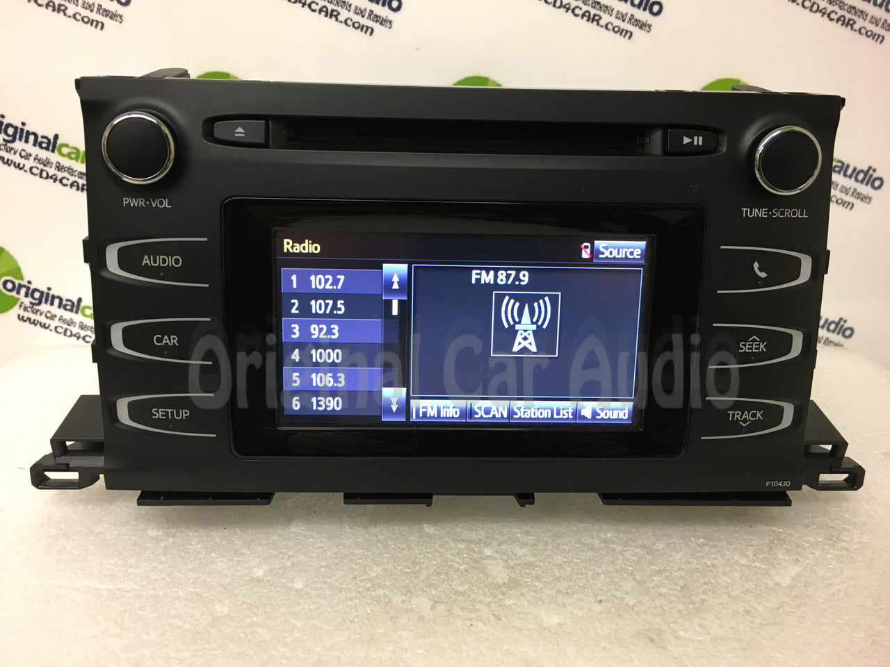 2014 - 2016 Toyota Highlander OEM AM FM Single CD Touch Screen Bluetooth Radio Receiver