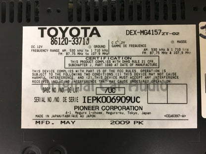 2007 - 2010 Lexus ES350 OEM 6 CD AM FM Sat MP3 Radio P1808