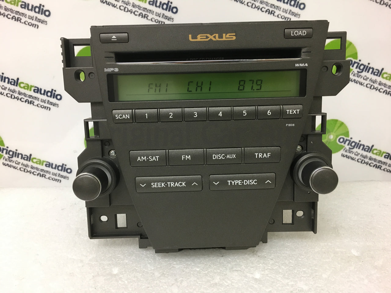 2007 - 2010 Lexus ES350 OEM 6 CD AM FM Sat MP3 Radio P1808