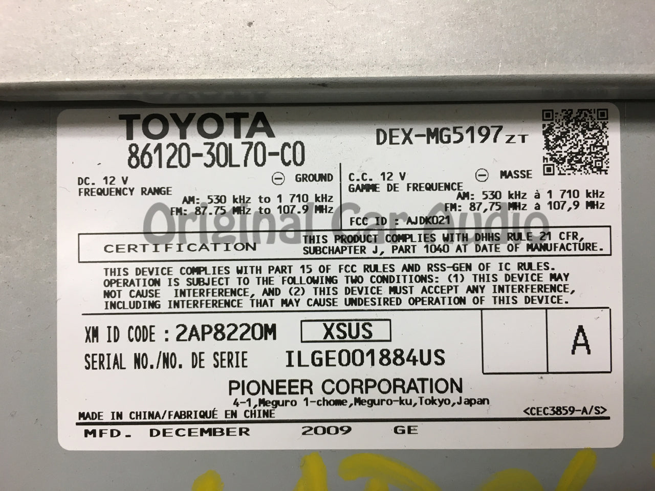 2010 - 2011 Lexus GS350 GS460 OEM 6 CD AM FM SAT USB Radio Reciever P1877