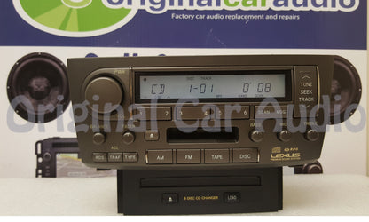 2004 - 2006 LEXUS LS430 Satellite XM Cassette Tape Player 6 Disc Changer Stereo P6811 OEM