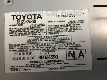 2002 - 2005 Lexus SC430 OEM Radio Tape Cassette Mark Levinson Radio 6 CD Changer P6813