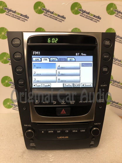 Refurbished 2010 - 2011 10 11 Lexus GS350 GS430 OEM Touch Screen Navigation Display and Radio Receiver P1877