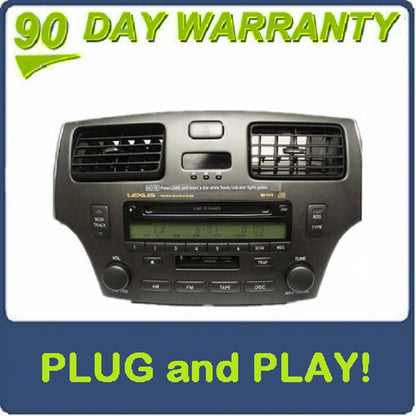 2003 2004 Lexus ES330 ES300 Radio Stereo Tape and 6 Disc Changer CD Player P6838