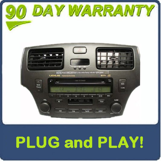2003 2004 Lexus ES330 ES300 Radio Stereo Tape and 6 Disc Changer CD Player P6838