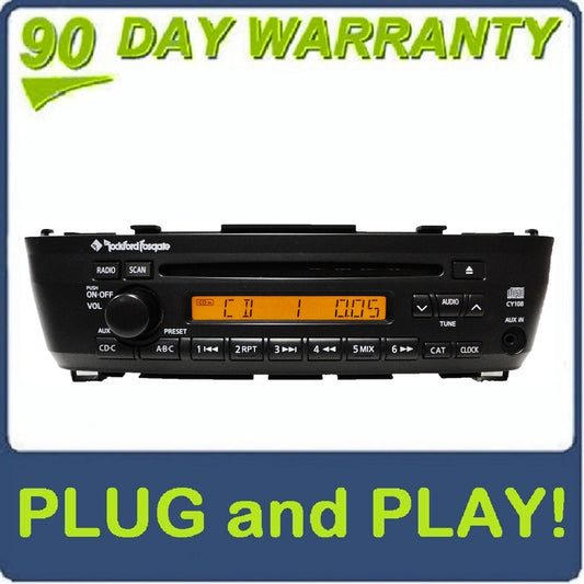 2000 - 2006 Nissan Sentra OEM AM FM ROCKFORD FOSGATE Radio Stereo Single CD Player AUX Remote Changer Controls 9 Speaker System